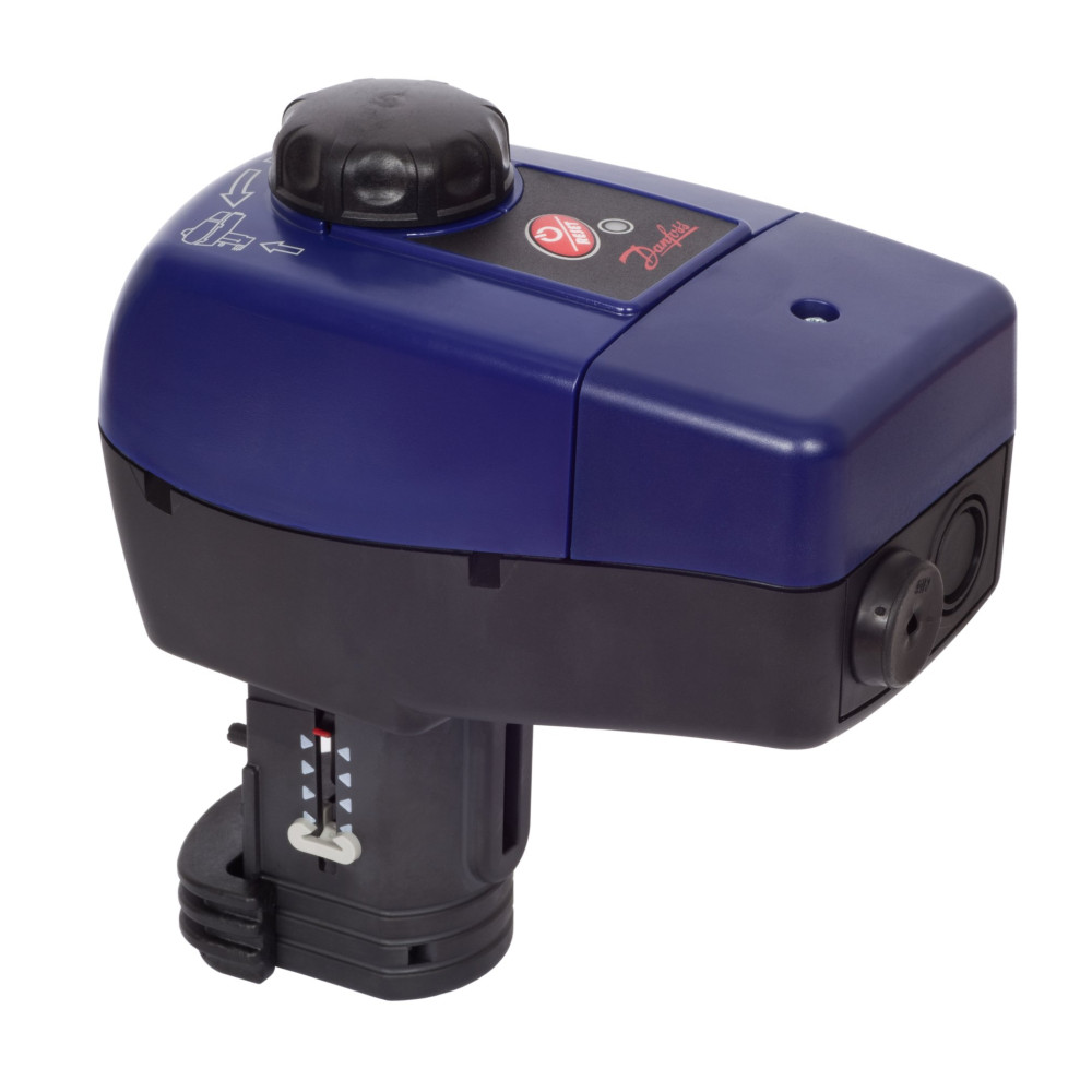 Электропривод Danfoss AME 435 QM для клапанов AQT, ДУ 10-32 и AQF 082H0171, аналоговое управление 24В