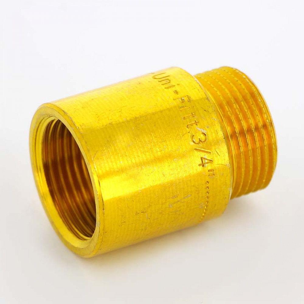 Удлинитель резьбы 3/4″х15мм Uni-Fitt | 10151G050015 латунь