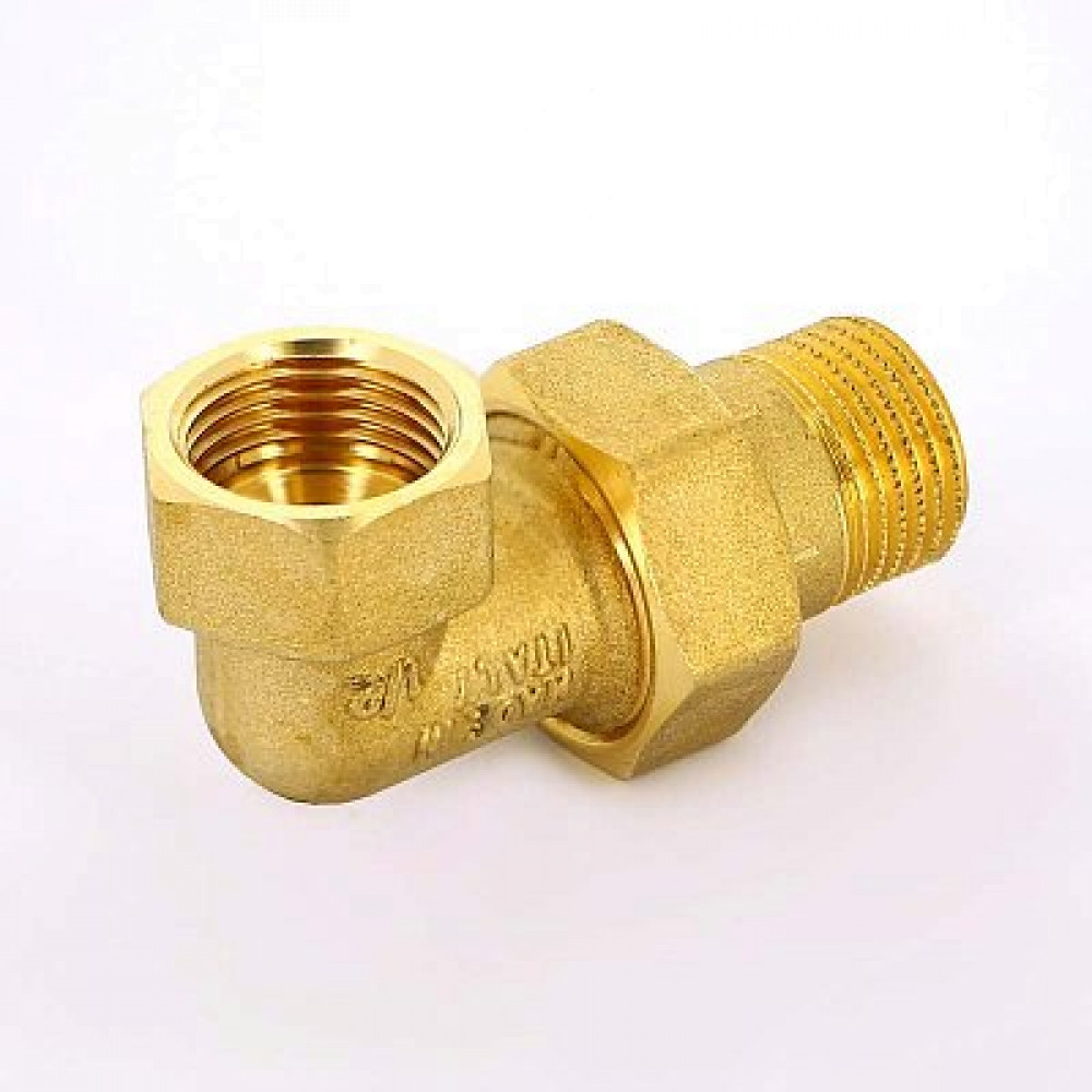 Разъемное соединение угловое НВ 1/2″ с прокладкой O-ring, латунь Uni-Fitt | 10171G000404