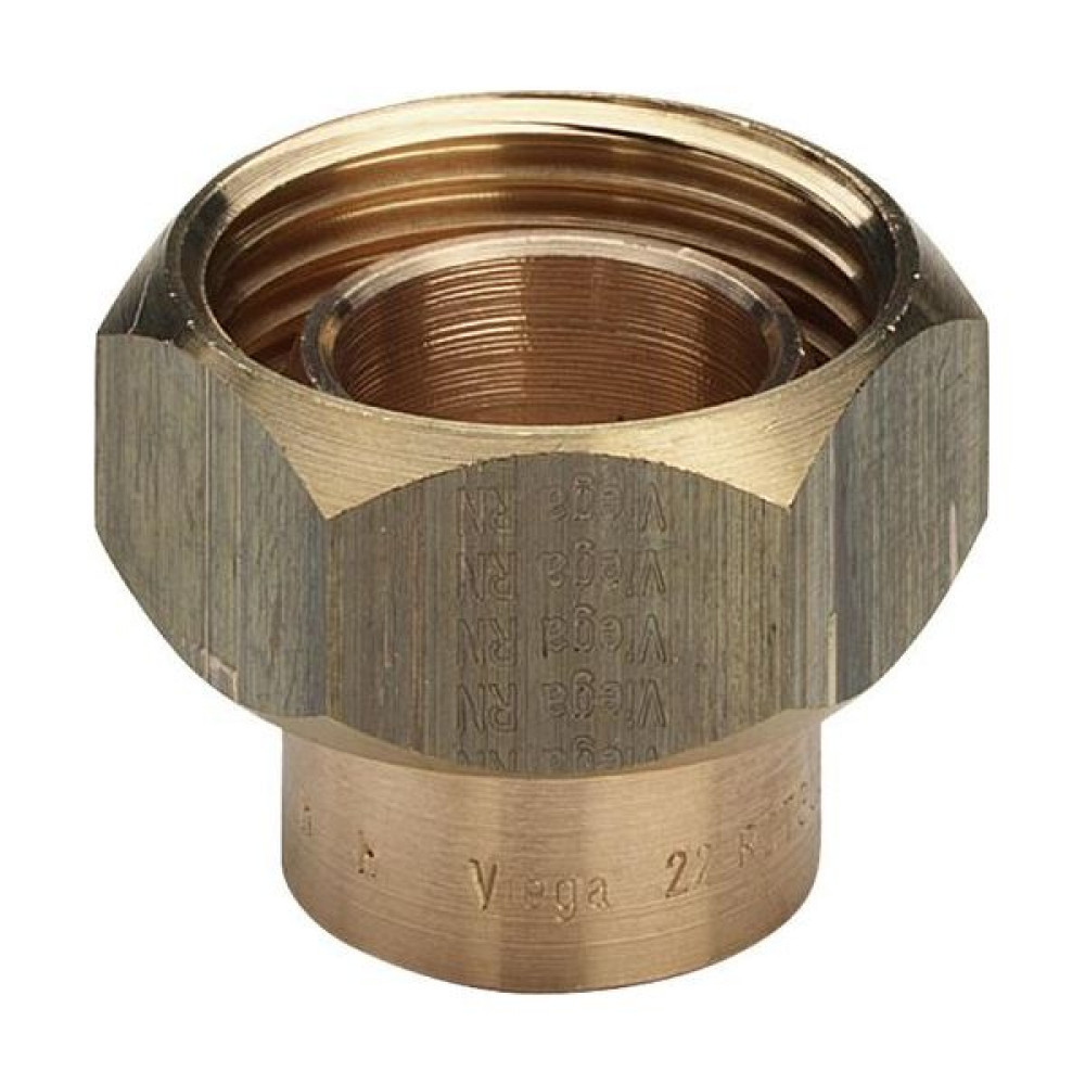 Вставка с накидной гайкой пайка-резьба В 15-3/4″ Viega 94384G | 113148 бронза