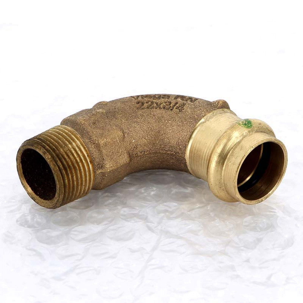 Угол 90° 22×3/4″ Viega 115623 бронза