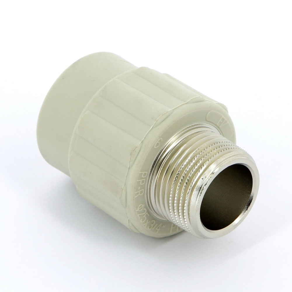 Муфта полипропиленовая 25 комбинированная 25-3/4″ нр FV-Plast 215 | 215025