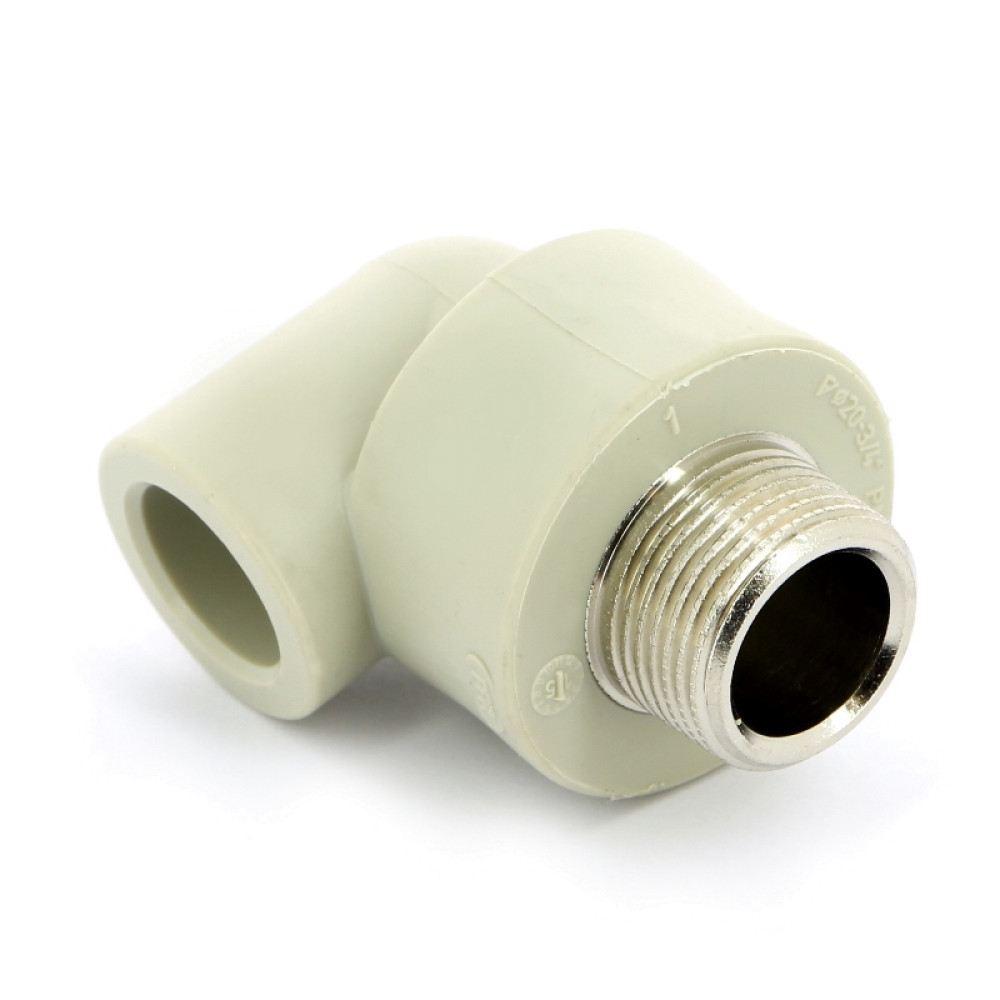Угол 90 с наружной резьбой 20-3/4″ FV-Plast 216 | 216021 полипропилен