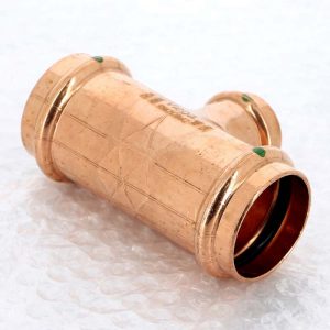 Тройник 42×28 Viega 292058 медь
