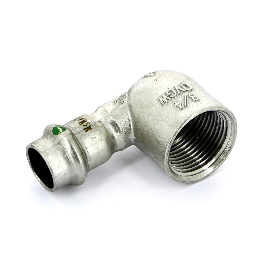 Угол 90° 15×3/4″ Viega 436988 нержавеющая сталь