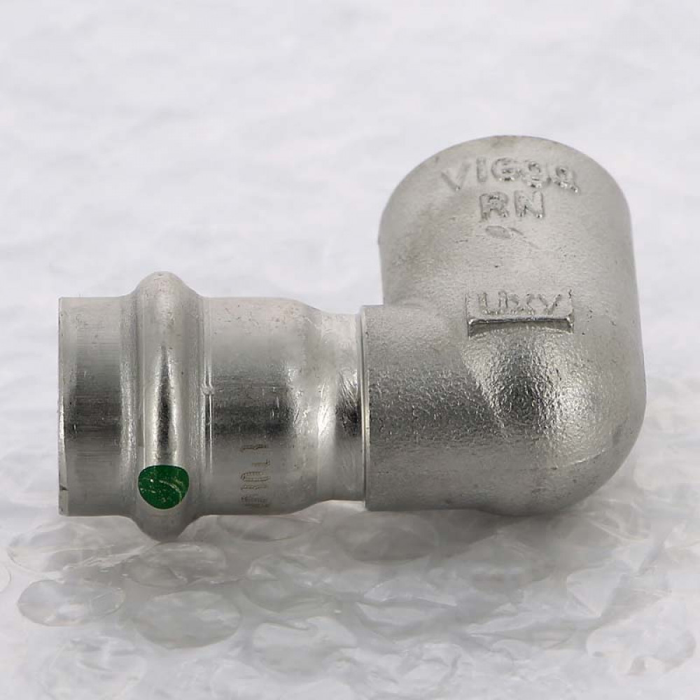 Угол 90° 18×1/2″ Viega 436995 нержавеющая сталь