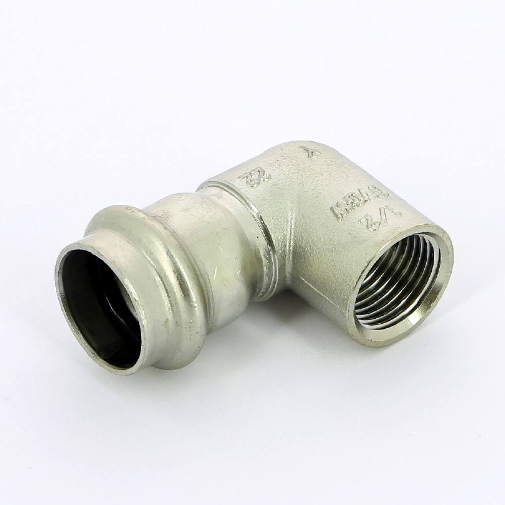 Угол 90° 22×1/2″ Viega 437015 нержавеющая сталь