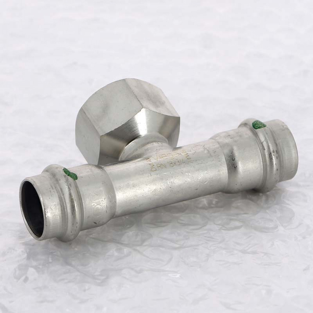 Тройник 18×3/4″ Viega 437169 нержавеющая сталь