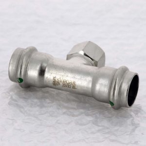 Тройник 22×1/2″ Viega 437176 нержавеющая сталь
