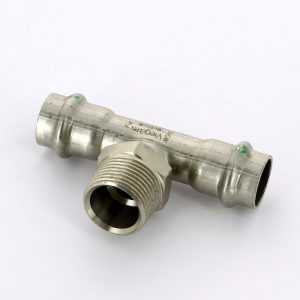 Тройник 18×3/4″ Viega 445973 нержавеющая сталь