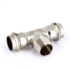 Тройник пресс НР 22 Viega 2317.1 SC‑Contur Sanpress Inox | 445980 нержавеющая сталь