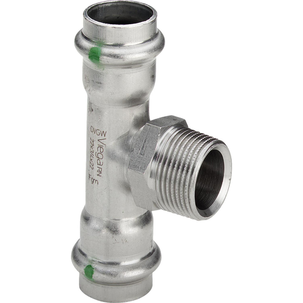 Тройник DN 42×3/4″ Viega 446017 нержавеющая сталь