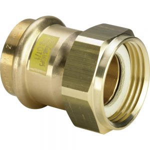 Муфта с накидной гайкой с уплотнением 28 мм×1 1/2″ Viega 490829 бронза