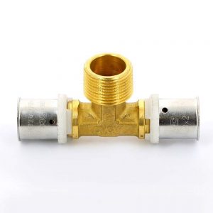 Тройник комбинированный пресс-Н 32-3/4″-32 Uni-Fitt | 708G9390 латунь