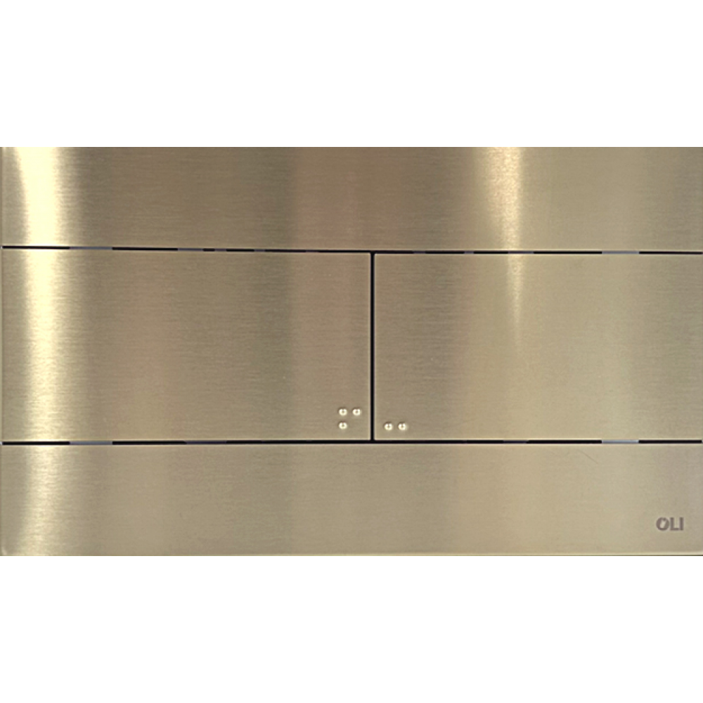 Кнопка смыва OLI SLIM INOX 888561 светлое золото