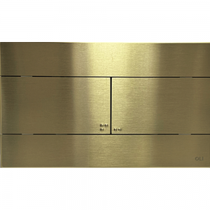 Кнопка смыва OLI SLIM INOX 888565 брашированное золото