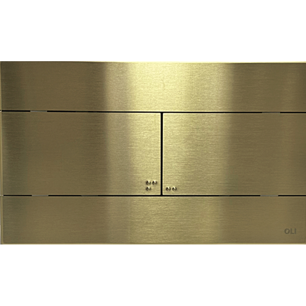 Кнопка смыва OLI SLIM INOX 888565 брашированное золото