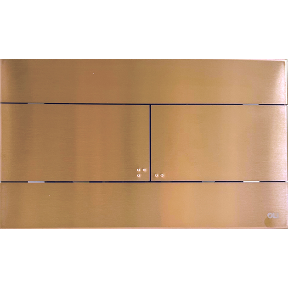 Кнопка смыва OLI Slim INOX 889312 брашированная медь