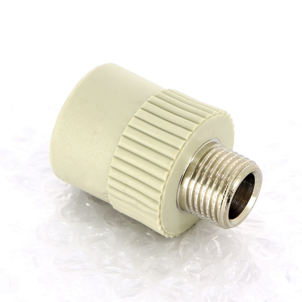Муфта комбинированная с наружной резьбой (нр) 25-1/2″ FV-Plast 215 | A215025E12I полипропилен