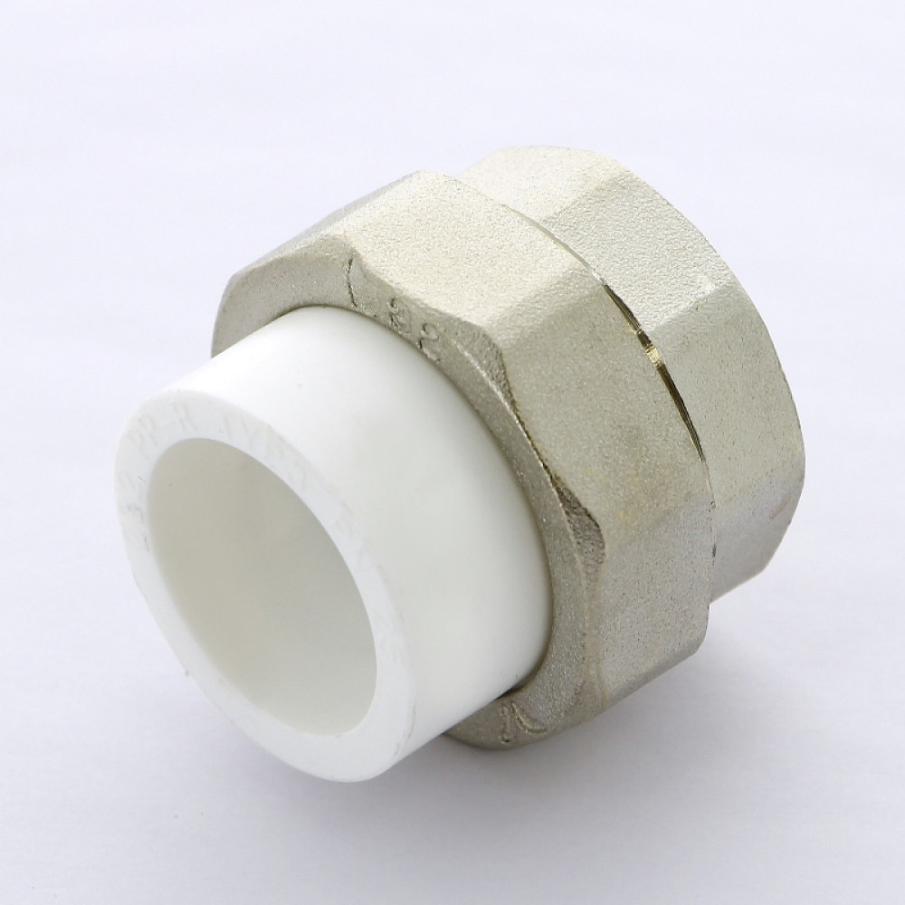 Муфта комбинированная разъемная (американка) 32 В PPR 32-1 1/4″ Pro Aqua PA200 | PA20019 полипропилен белый
