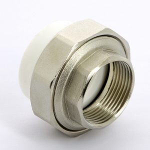 Муфта комбинированная разъемная В PPR 40-1 1/4″ Pro Aqua PA200 | PA20020 полипропилен белый