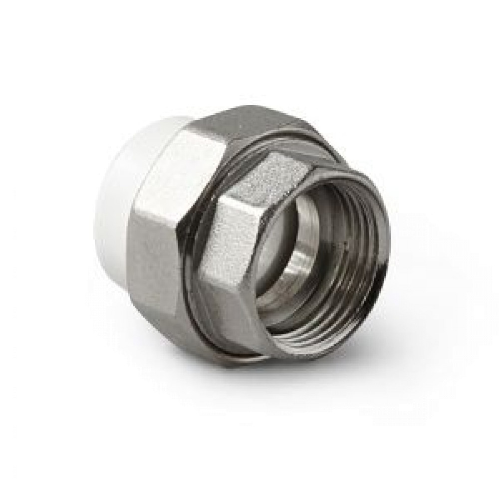 Муфта комбинированная разъемная В PPR 40-1 1/2 » Pro Aqua PA200 | PA20021 полипропилен белый
