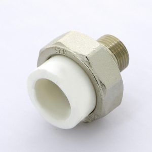 Муфта разъемная с наружной резьбой PPR 25-1/2″ нр Pro Aqua PA210 | PA21012 полипропилен белый