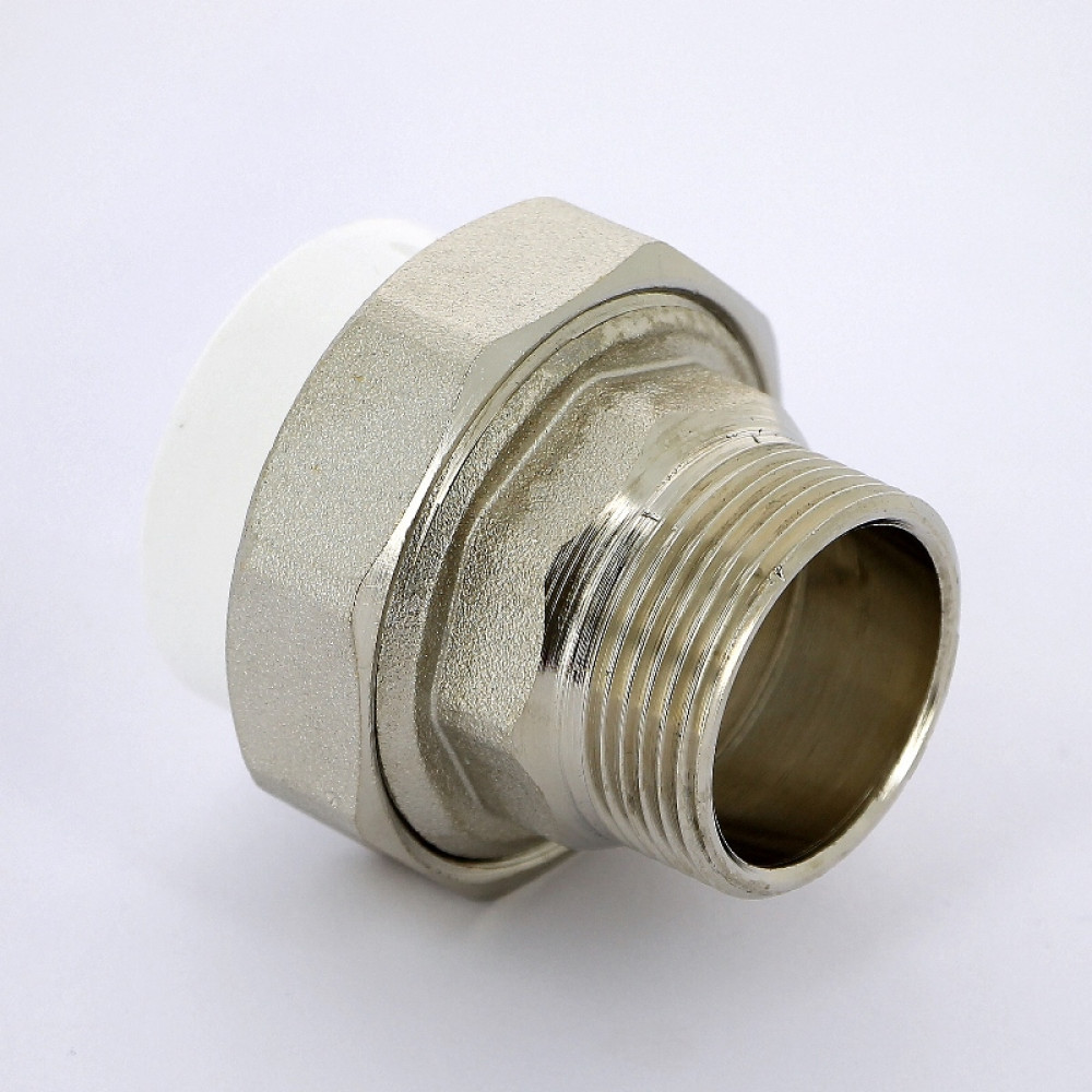 Муфта комбинированная разъемная Н PPR 40-1 1/4″ Pro Aqua PA210 | PA21020 полипропилен белый