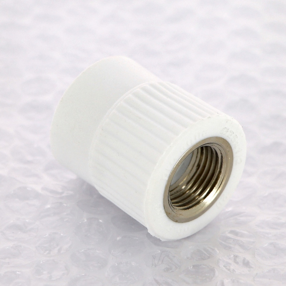 Муфта комбинированная с внутренней резьбой PPR 25-1/2″ В Pro Aqua PA220 | PA22012P полипропилен белый