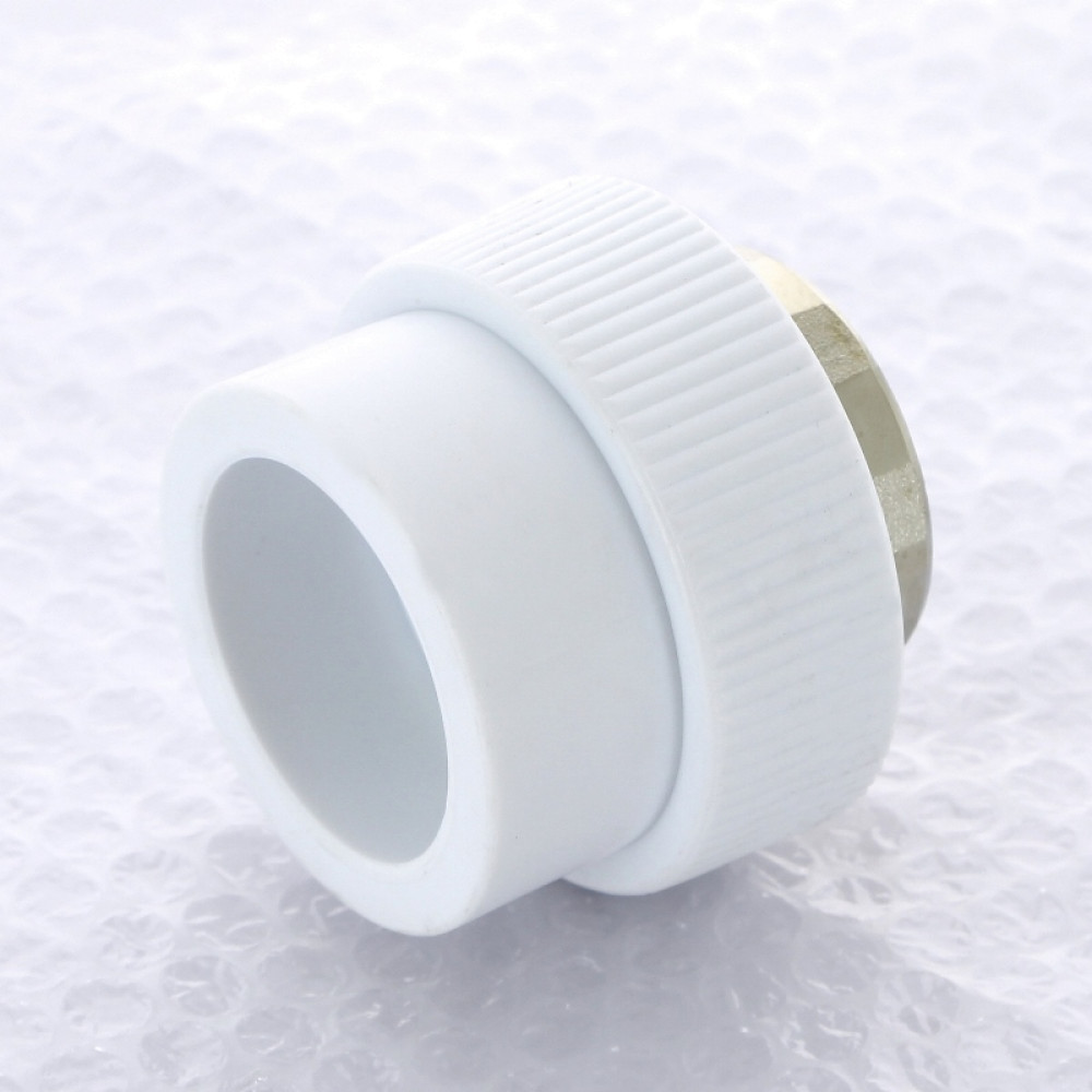 Муфта комбинированная под ключ сварка-В PPR 50-1 1/2 » Pro Aqua PA225 | PA22522P полипропилен белый