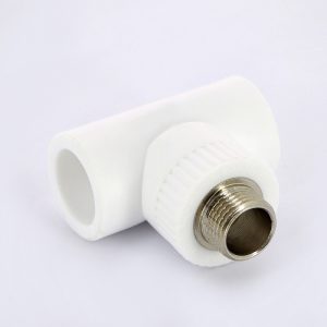 Тройник полипропиленовый с наружной резьбой 25-1/2″ Pro Aqua | PA25012P белый