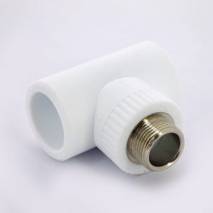 Полипропиленовый тройник с резьбой 32-3/4″ нр Pro Aqua | PA25016P белый