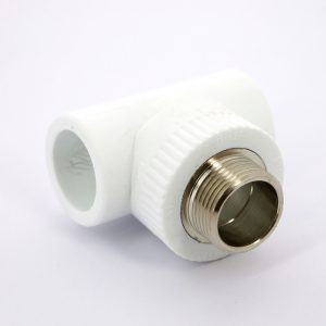 Тройник комбинированный сварка-Н PPR 32-1″ Pro Aqua PA250 | PA25018P полипропилен белый