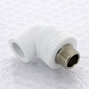 Угол 90 с наружной резьбой PPR 20-1/2″ Н Pro Aqua PA270 | PA27008P полипропилен белый