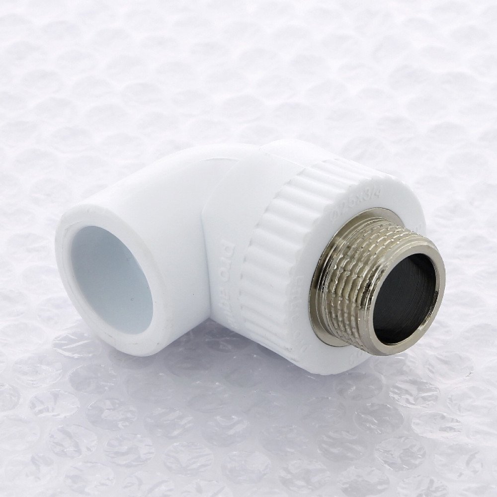 Угол 90 сварка-Н PPR 25-3/4″ Pro Aqua PA270 | PA27014P полипропилен белый