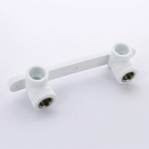 Водорозетка двойная на планке PP-R 20-1/2″ Pro Aqua PA2800 | PA280008P полипропилен белый