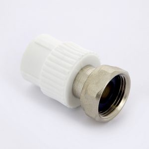 Муфта полипропиленовая с накидной гайкой 20 х 3/4″  В PPR Pro Aqua PA290 | PA29010 белый