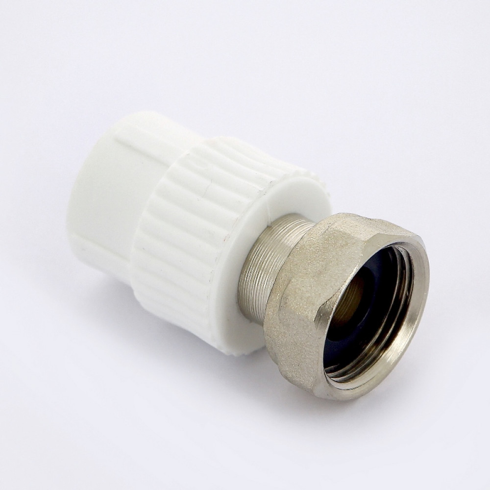 Муфта полипропиленовая с накидной гайкой 20 х 3/4″  В PPR Pro Aqua PA290 | PA29010 белый