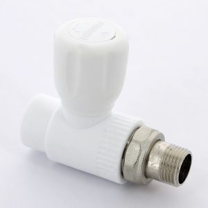 Кран для радиатора прямой 25-3/4″ Pro Aqua PA410 | PA41010 полипропиленовый белый