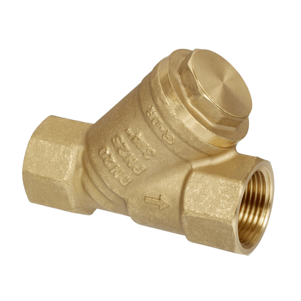Фильтр сетчатый FVR Danfoss 3/8″ bp ДУ10 | 065B8234 с пробкой, латунный 500мкм