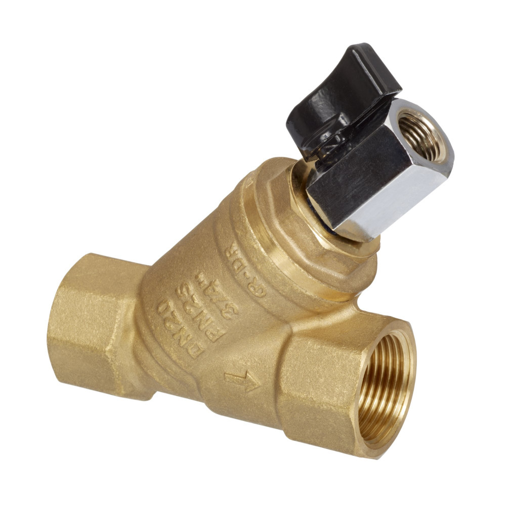 Фильтр сетчатый FVR-D Danfoss 1 1/2″ bp ДУ40 | 065B8245 со спускным краном, латунный 500мкм