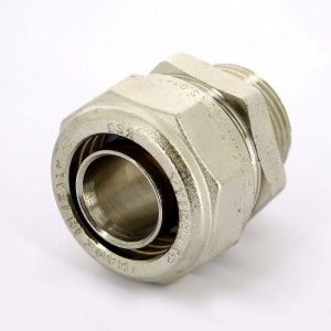 Муфта HP 18×3/4 Tiemme 1100031 обжим — резьба никелированная латунь