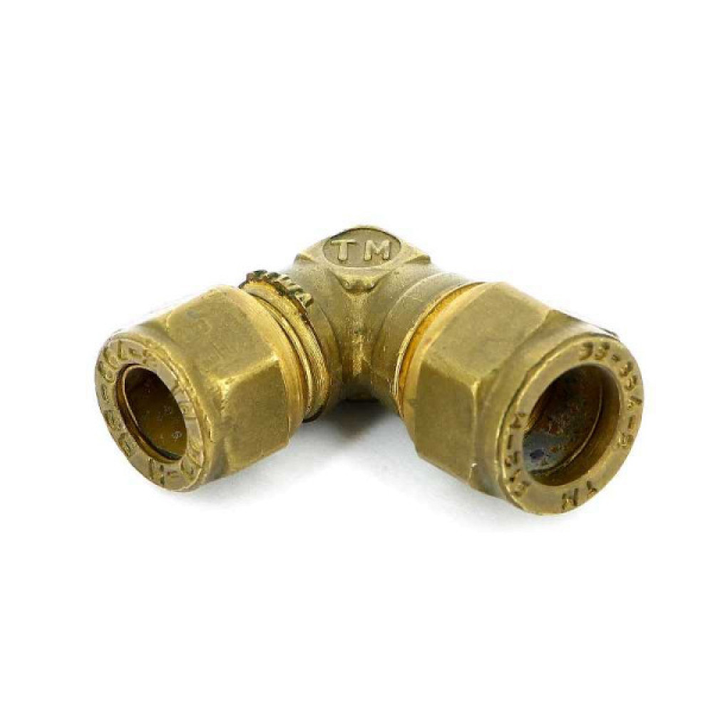 Уголок 90° 8×8 Tiemme 1100120 обжим латунь