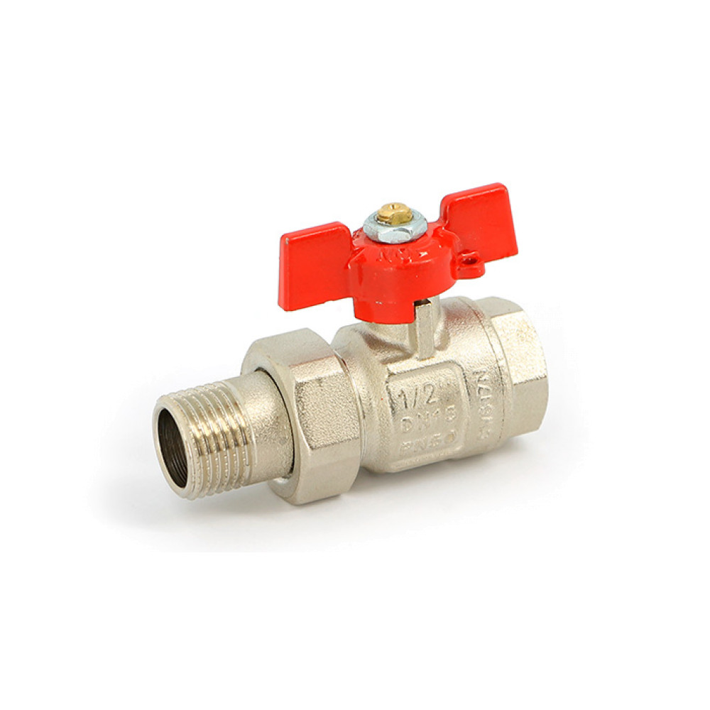 Кран шаровой с американкой 1 1/4` нр-вр бабочка | Uni-Fitt ETALON HВ 113T5000