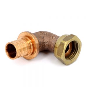 Угол с накидной гайкой надвижной-В Rautitan RX Rehau 20 x 1/2″ бронза | 456413