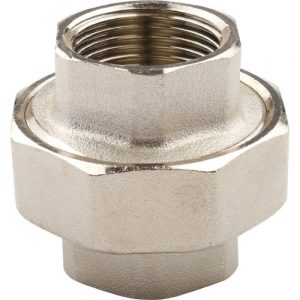 Сгон прямой конический ВВ 1/2х1/2 Tiemme 1500374 резьба никелированная латунь