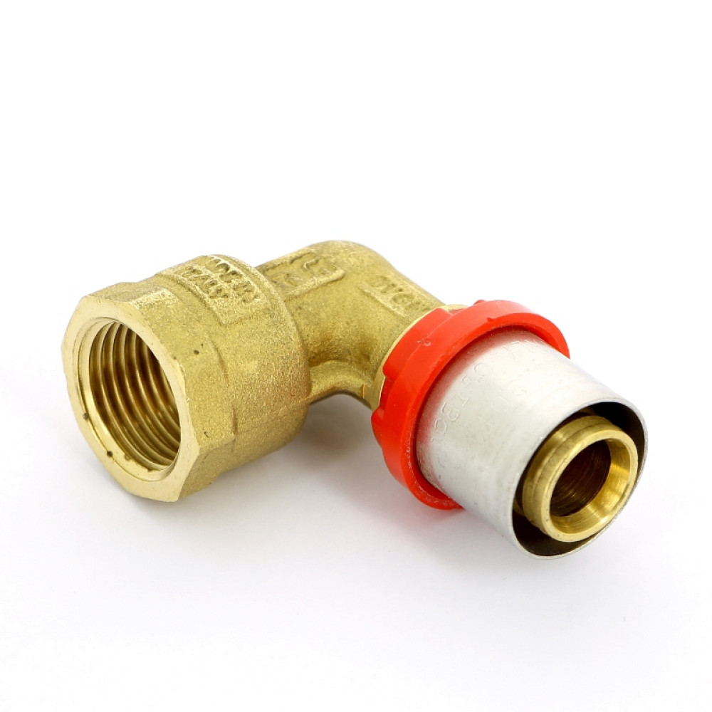 Угольник с внутренней резьбой 32×1» Tiemme 1650057 пресс — резьба латунь
