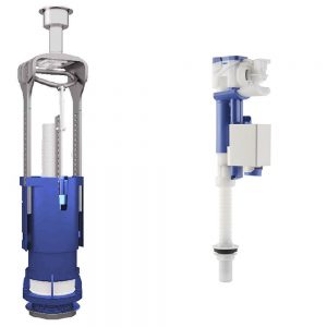 Комплект арматуры для унитаза URAL II + IVC 102, нижняя подводка 1/2, OLI 171015