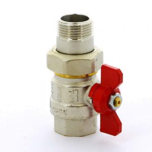 Кран шаровый со сгоном НВ 1/2′ бабочка Tiemme 2120003