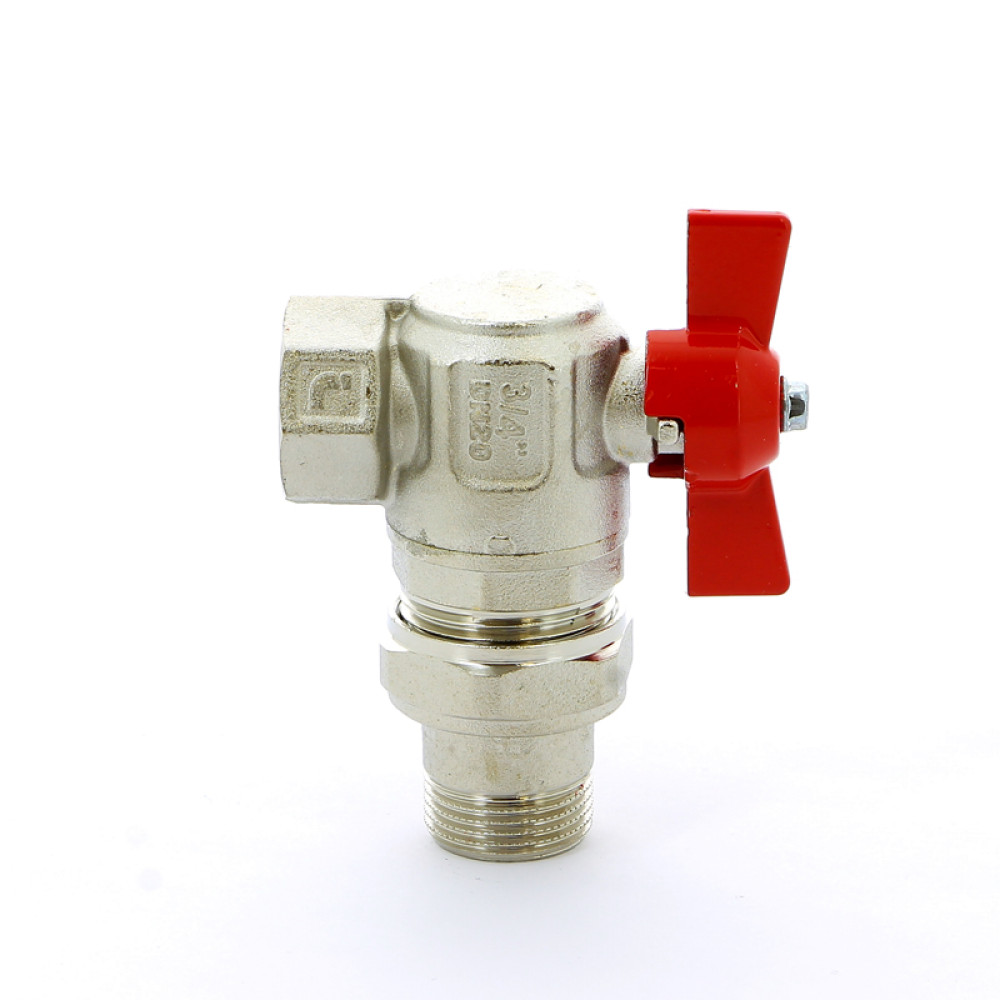 Кран шаровой угловой американка 3/4″ резьба ВН Itap 298 3/4″ Ideal бабочка
